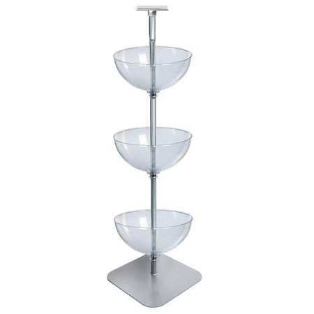 AZAR DISPLAYS Three-Tiered 16" Bowl Floor Display 751603